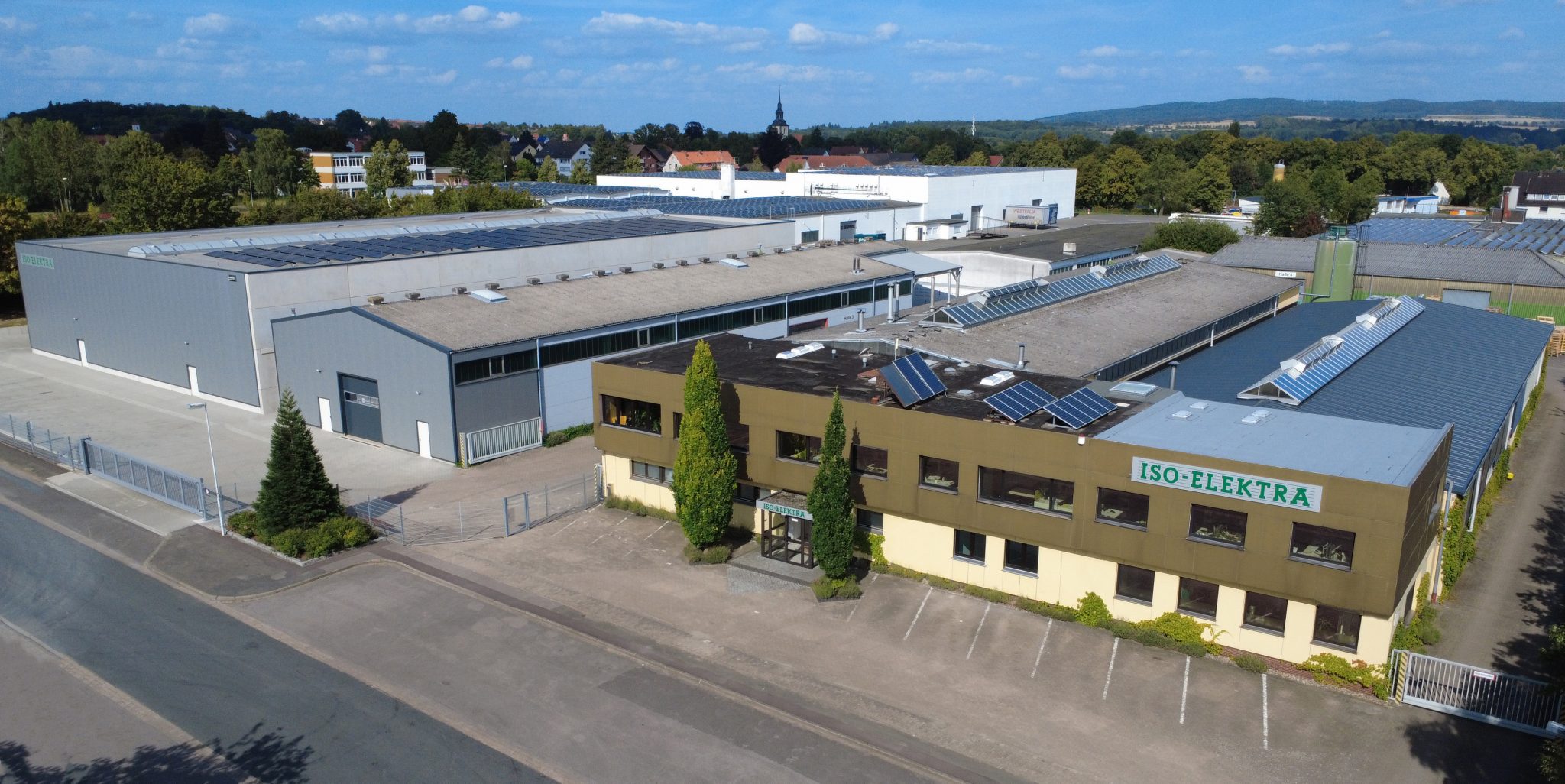 Aerial view of the ISO-ELEKTRA company premises in Elze